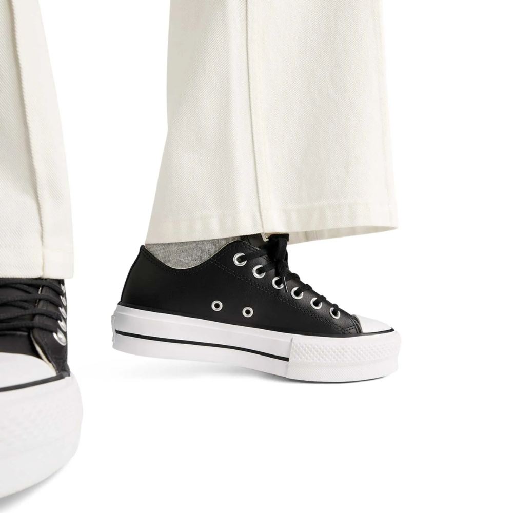 Tenis Converse de Plataforma Lift en Choclo de Piel Mujer