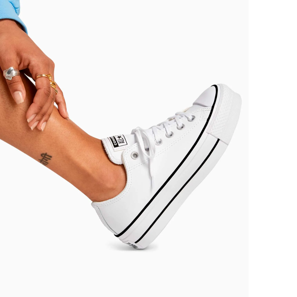 Tenis Converse de Plataforma Lift en Choclo de Piel Mujer