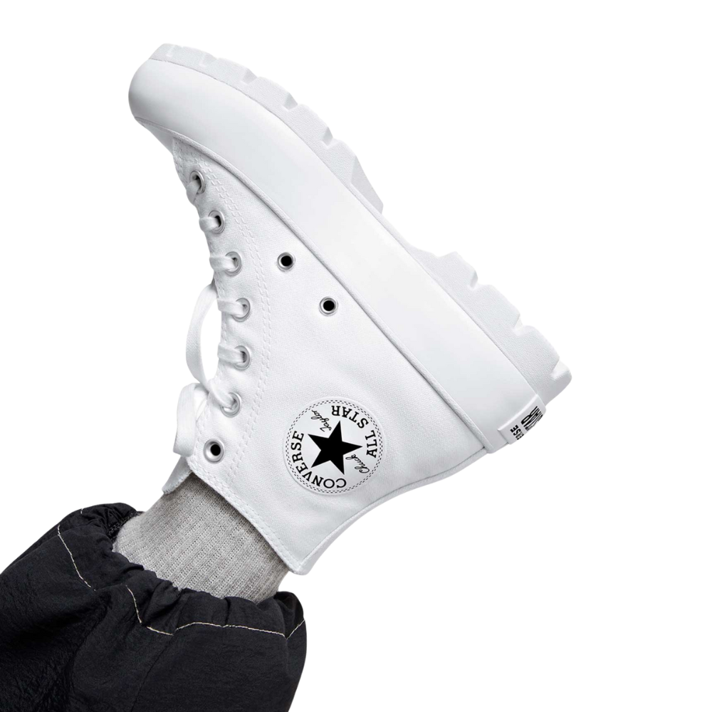 Tenis Converse de Plataforma Lugged Blancos en Bota de Lona para Mujer