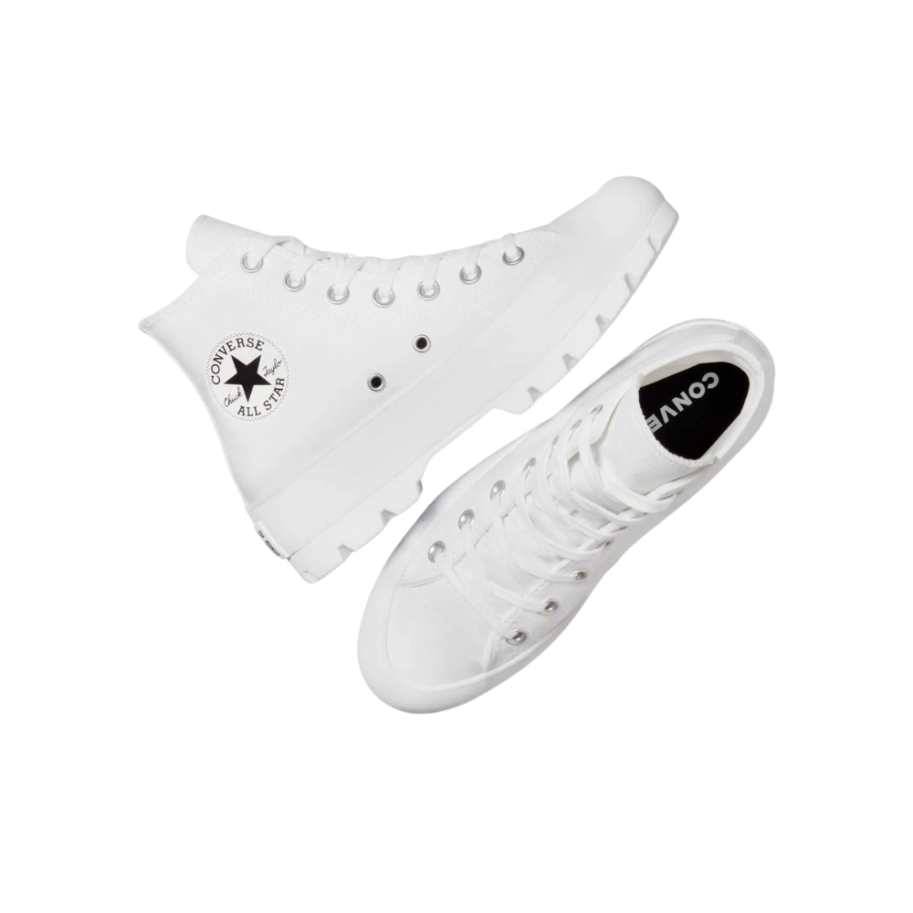 Tenis Converse de Plataforma Lugged Blancos en Bota de Lona para Mujer