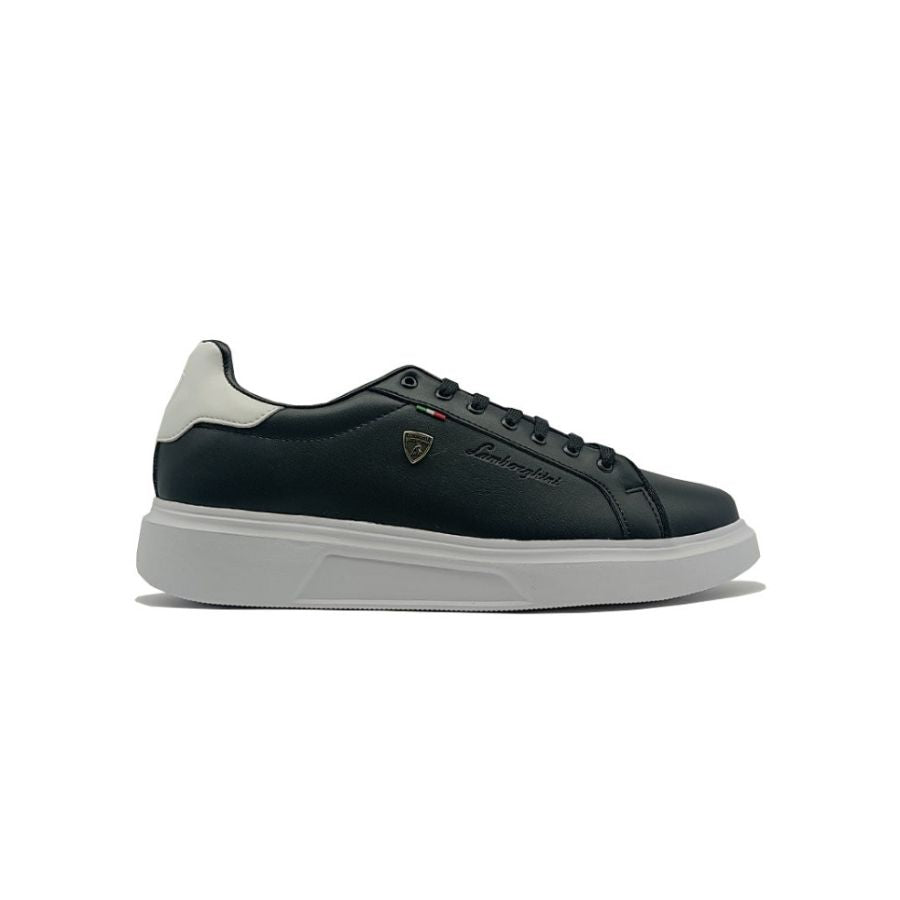 Tenis Caballero Sneakers Casual Lamborghini 7784 Negro Blanco