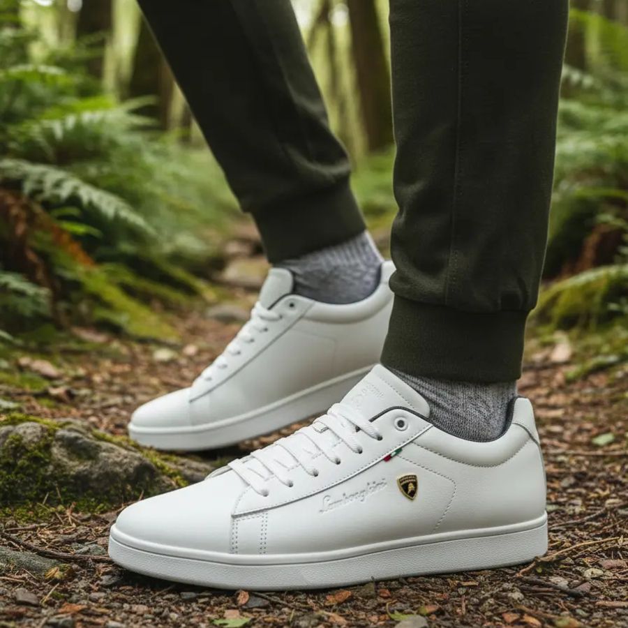 Tenis Caballero Sneakers Casual Lamborghini 7785 Negro Blanco