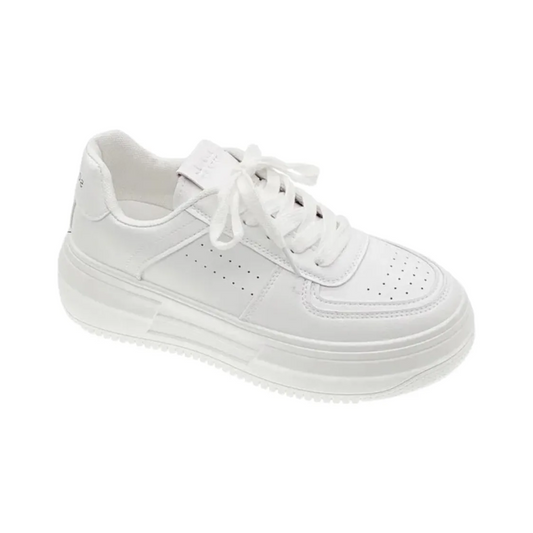 Tenis Casuales Blancos De Mujer Plataforma Para Dama Moda Plus Calidad Tenis Urbano Tallas 2 A 7 Mx Denali