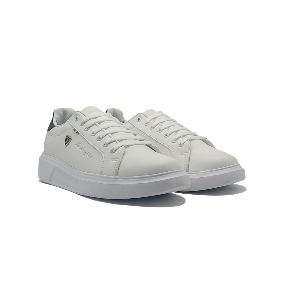 Tenis Caballero Sneakers Casual Lamborghini 7784 Negro Blanco