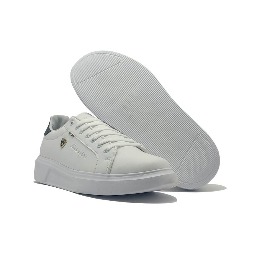 Tenis Caballero Sneakers Casual Lamborghini 7784 Negro Blanco