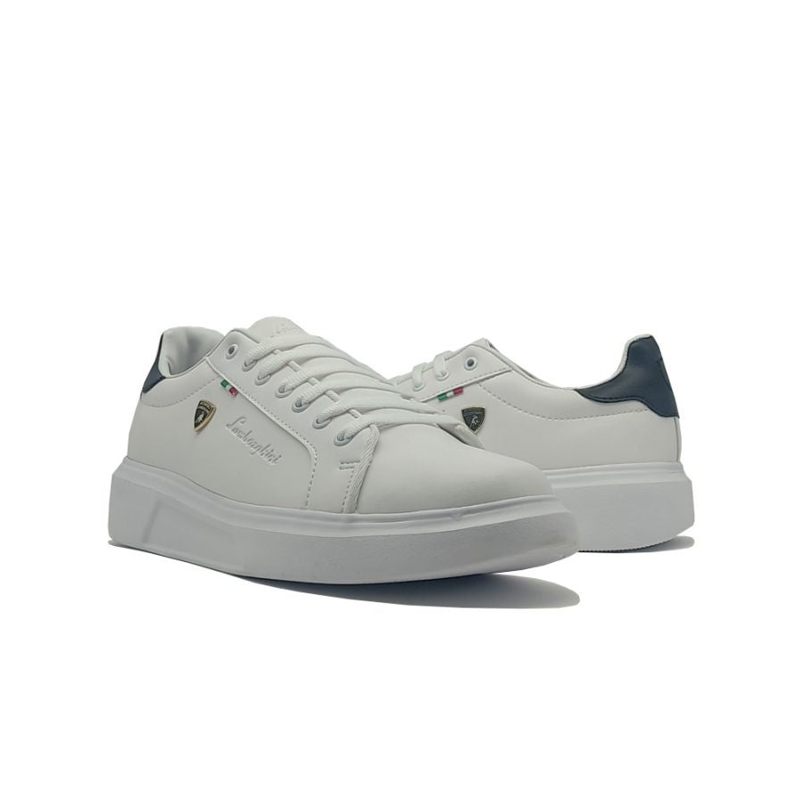 Tenis Caballero Sneakers Casual Lamborghini 7784 Negro Blanco