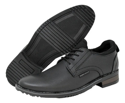 Zapato Choclo Derby Casual Perry Ellis 1026 Negro Caballero
